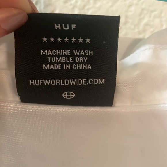 HUF Thrasher Huf World-wide White Wind Breaker Jacket Size Medium - Picture 8 of 9